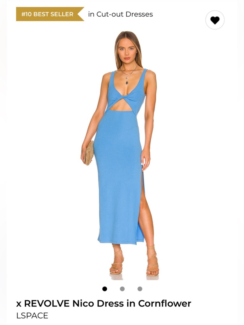 LSPACE NICO Cut-Out Maxi Dress in Cornflower Blue